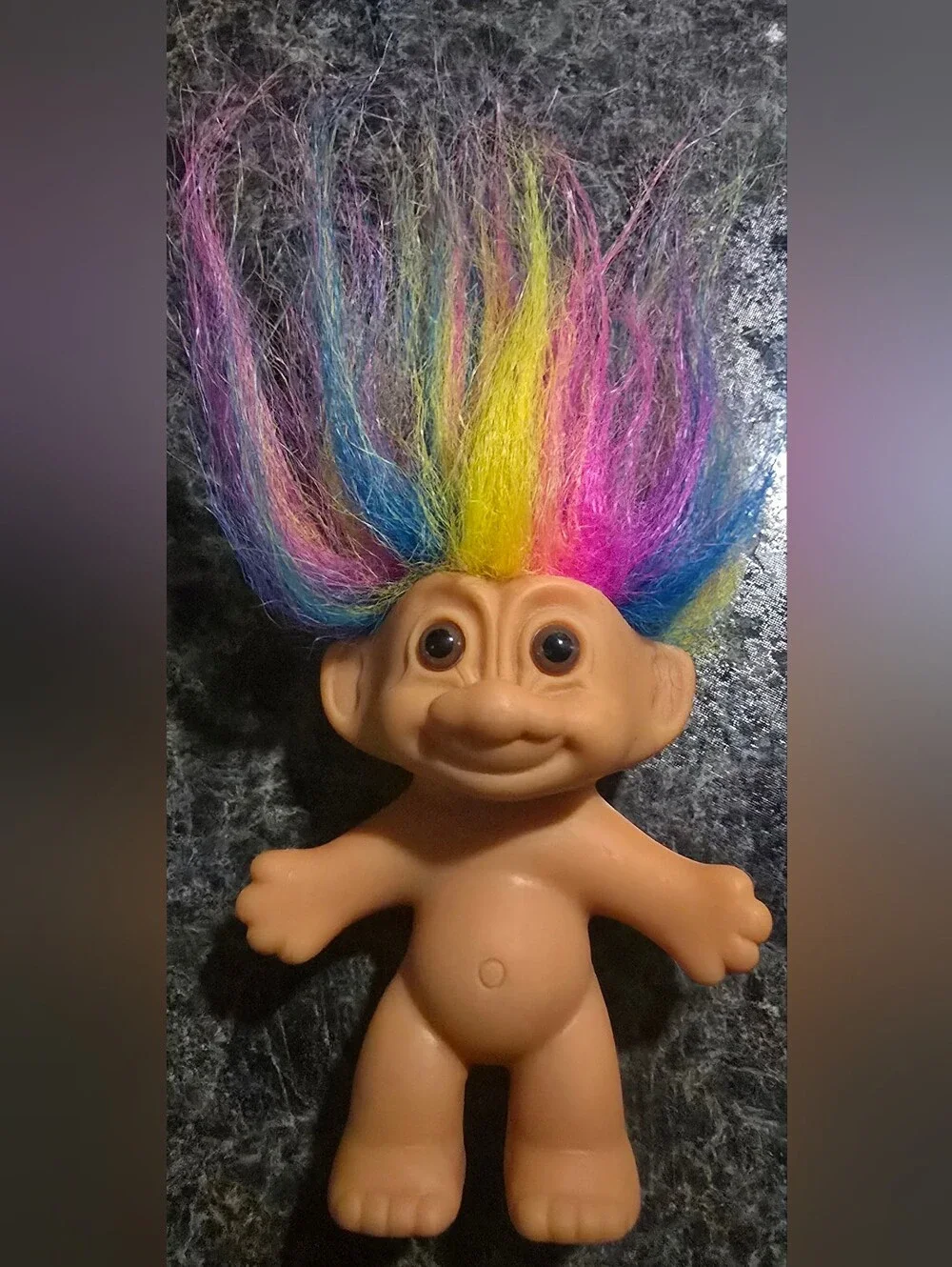 Lucky Lottery Troll Doll with Rainbow Hair